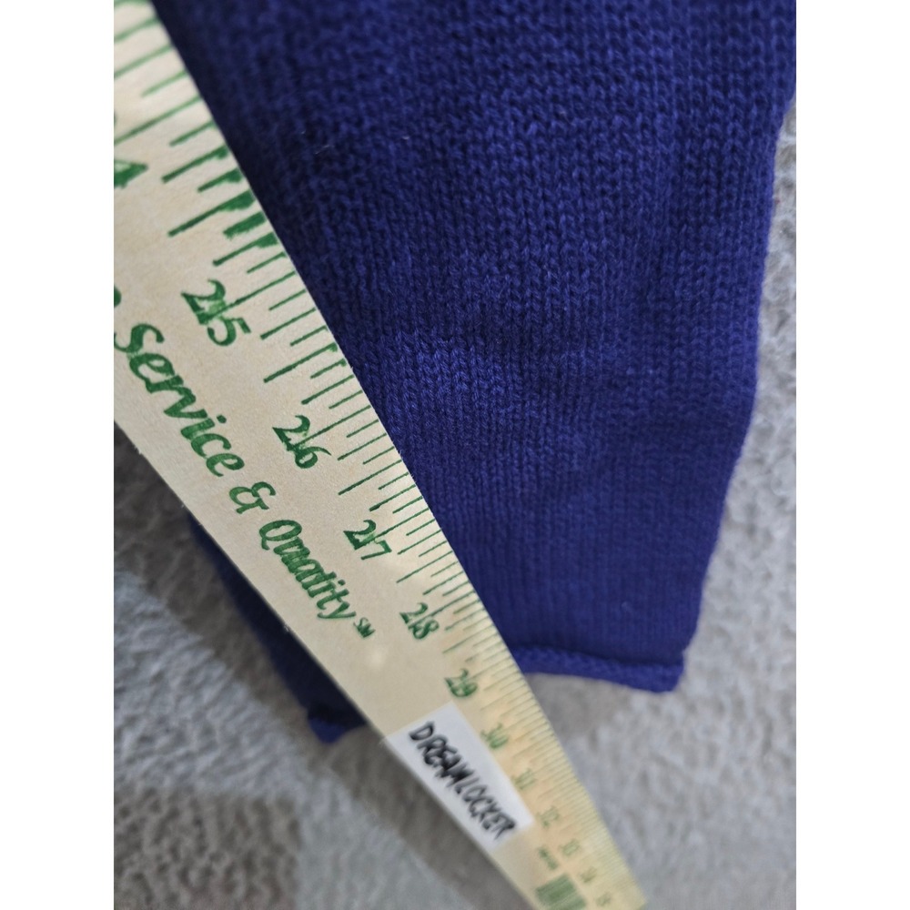 Brit.NY Blue 100% Cotton American Flag Knit Hoodie Sweater Medium Patriotic - Picture 9 of 10
